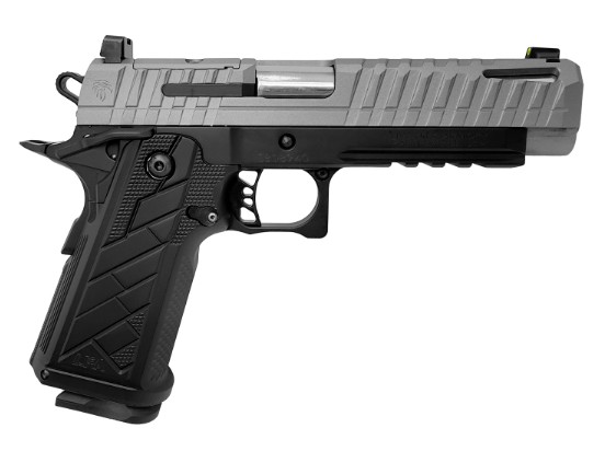 LFA Apollo 11 V2 FS, 9mm, 4.9" Barrel, OR, Night Sights, Grey, Black, 18-rd