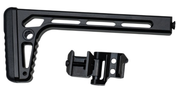Folding Picatiny Buttstock, By Rim/Edge, Black