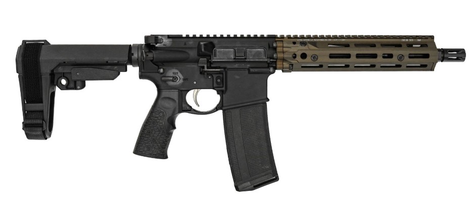 DD4 MK18 RIII Pistol, 5.56 NATO, 10.3" TB, SBA3, FDE RIS III HG, Black, 32-rd