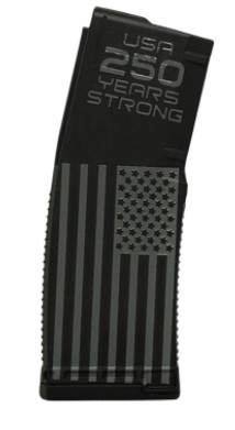 Magazine, AR-15, 5.56, Mod-A, Black, "250 Years Strong", 30-rd