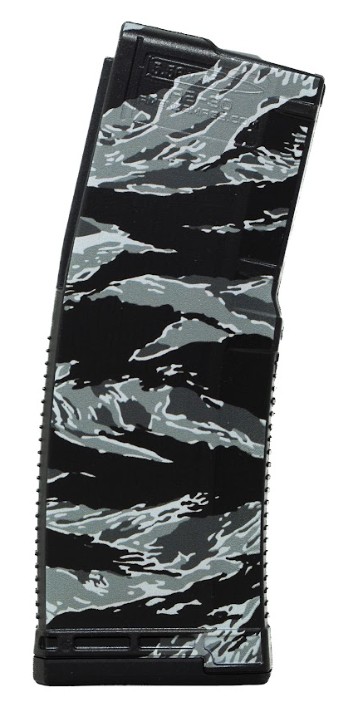 Magazine, AR-15, 5.56, Mod-A, Black, Urban Tiger Stripe Camo, 30-rd