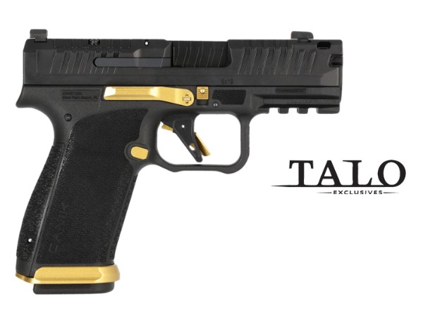 Mete MC9 Prime GOA, 9mm, 3.64", OR, Night Sights, Black, Gold, (2) 17-rd, TALO