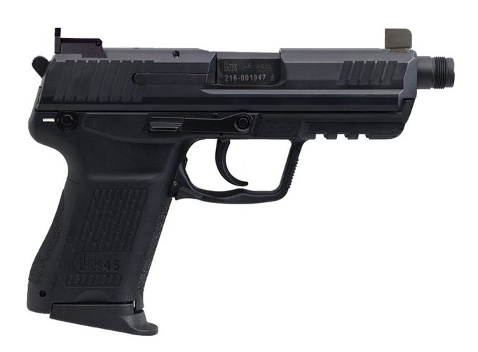 HK45C Compact Tactical V7 LEM, .45ACP, 4.57" TB, Front NS, Black, (2) 10-rd