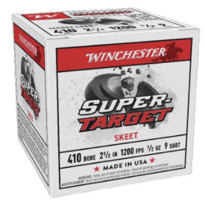 Super-Target Skeet, .410 Gauge, 2 1/2", 1/2 oz, #9 Shot, 25/Box