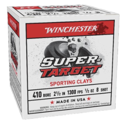 Super-Target Sporting Clays, .410 Gauge, 2 1/2", 1/2 oz, #8 Shot, 25/Box