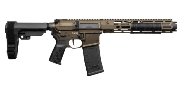 Zeroed Banshee Pistol, Mk4, .300 Blk, 6.5" TB, RipBrace, Bronze, 30-rd PMAG