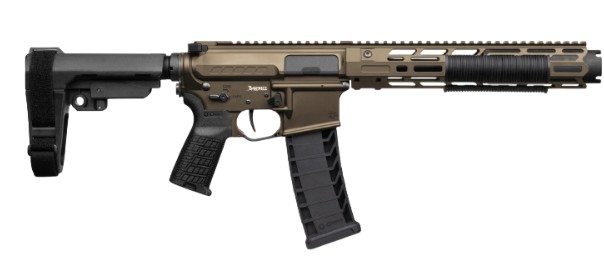 Zeroed Banshee Pistol, Mk4, 9mm, 6.5" TB, RipBrace, Bronze, 33-rd