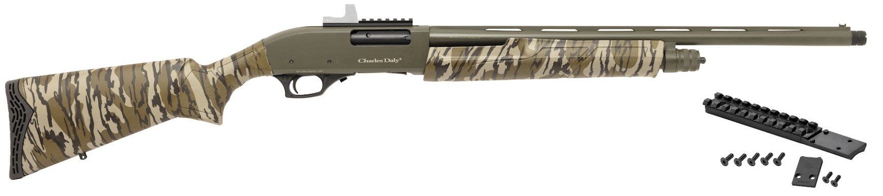 301 Field, 12 Gauge, 24", 3", FO Front, ODG, MOBL, 5-rd