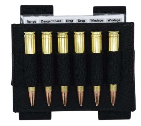 Precision Rifle Stock Shell Holder, 6 Shells, Black