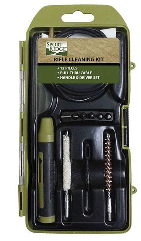 Rifle Cleaning Kit, .22 Cal, 12 Pc