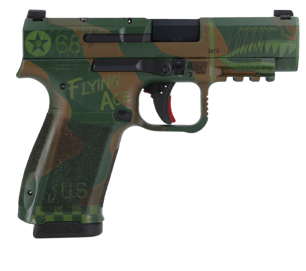Canik METE MC9LS Flying Ace, 9mm, 3.64", OR, Accessory Kit, WWII Aviation, Camo, (2) 17-rd