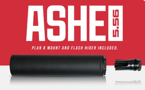 ASHE 5.56, Silencer, DT 1/2x28, Titanium, Black
