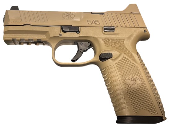 FN 545 MRD FS, .45 ACP, 4.1", OR, FDE, (2) 10-rd