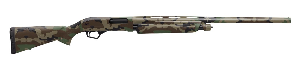 SXP Waterfowl Hunter, 12 Gauge, 28", 3.5", TruGlo FO Front, Woodland Camo, 4-rd