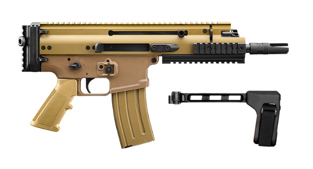 SCAR 15P Pistol, .300 BLK, 7.5", SB Tactical Brace, Black, 30-rd