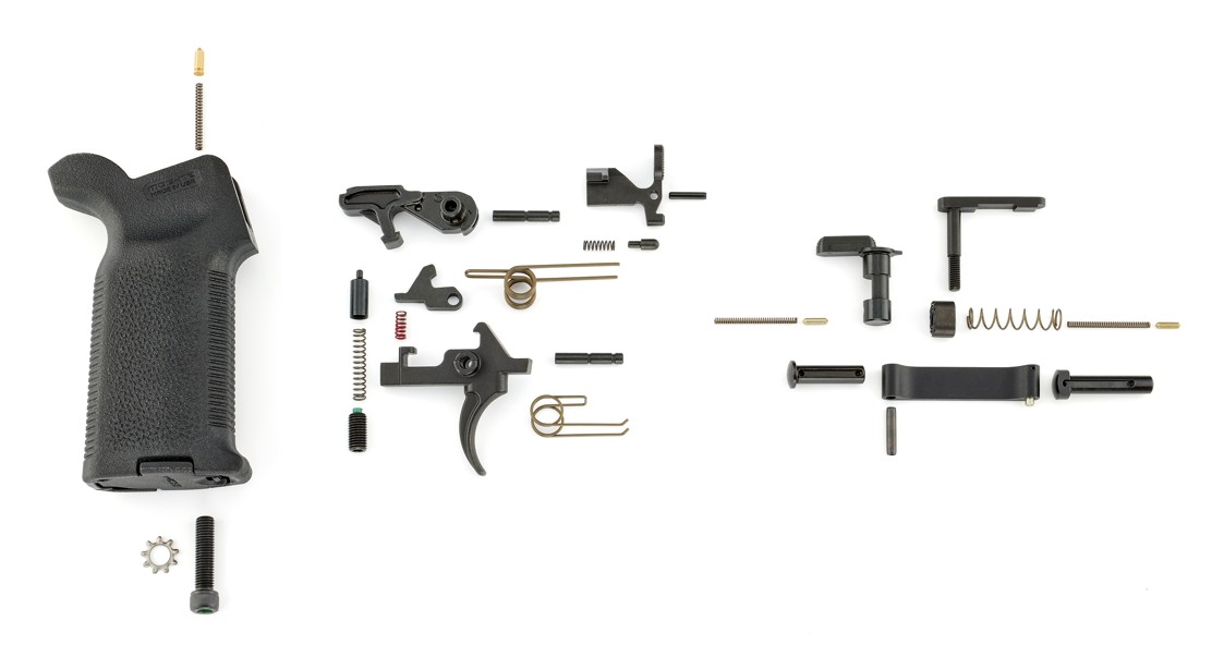 AR Lower Parts Kit w/Ruger Elite 452 Trigger & Magpul MOE-K2 Grip