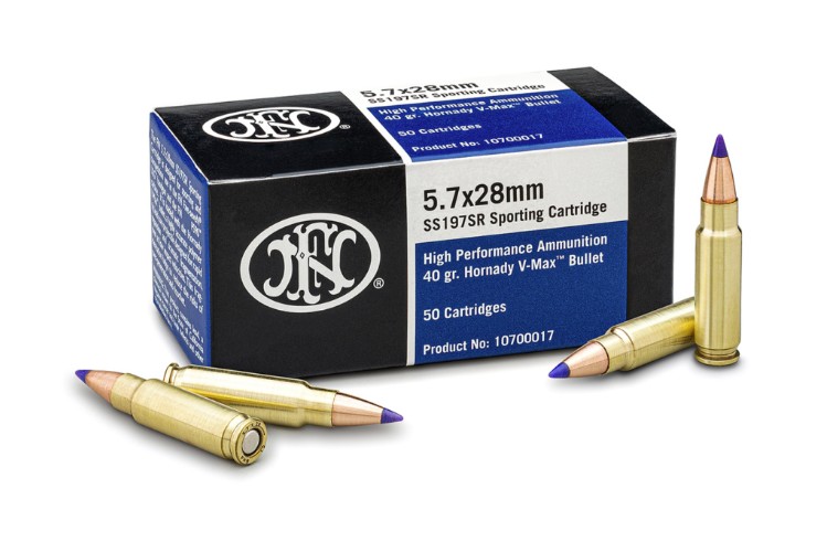 FN SS197SR, 5.7x28, 40 Grain, Brass, V-Max, 500-rd Case