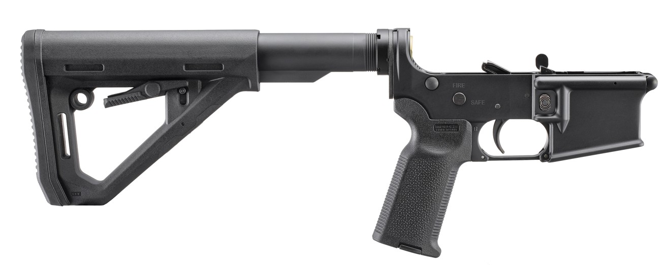 Complete AR-15 Lower Reciever, DT Carbine Stock, MOE-K2 Grip, Black
