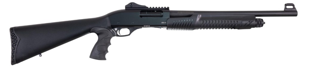 KOTA STKPG-101 Tactical, 12 Gauge, 18.5", 3", FO Front, Black, 6-rd