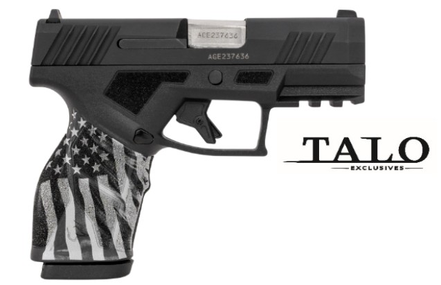 GX2, 9mm, 3.38", TORO OR, Engraved US Flag, Black,13-rd, TALO