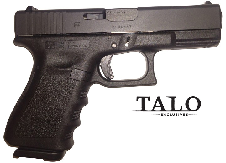 GLOCK 19C Gen 3, 9mm, 4.02" Compensated Barrel, Black, (2) 15-rd, TALO Exclusive