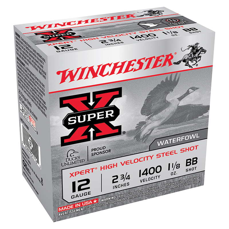Super-X Xpert HV Steel, 12 Gauge, 2 3/4" 1 1/8 oz, BB Shot, 25/Box