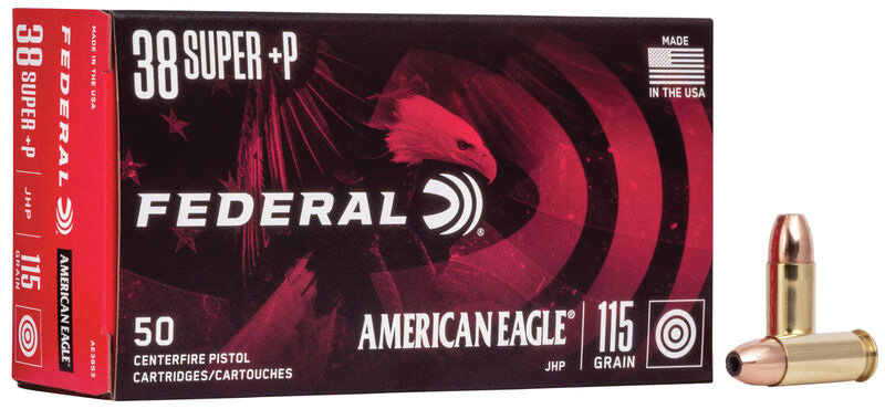 American Eagle, .38 Super +P, 115 Grain, JHP, 50/Box