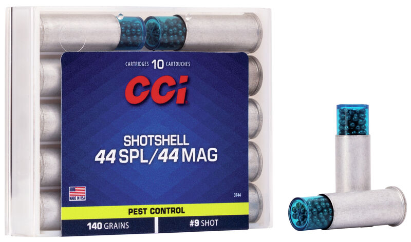 Shotshell, .44 Special/Magnum, 140 Grain, #9 Shot, 10/Box