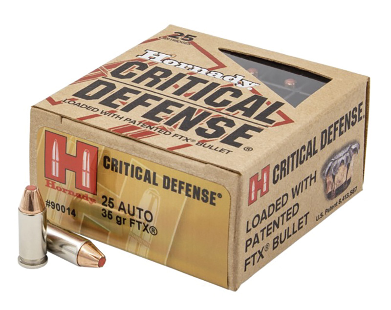 Critical Defense, .25 Auto, 35 Grain, FTX, 25/Box