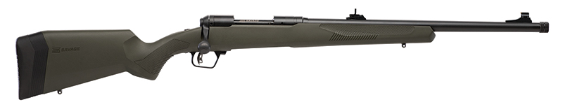 110 Hog Hunter, .223 Rem, 20" Threaded Barrel, Adjustable Sights, OD Green, AccuTrigger, DBM, 4-rd