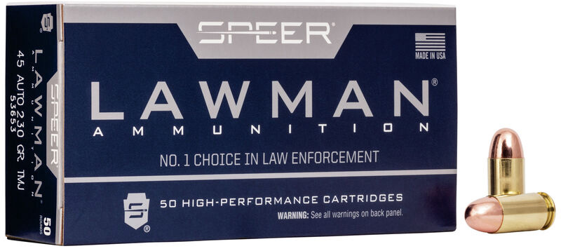 Lawman, .45 Auto, 230 Grain, Total Metal Jacket, 50/Box