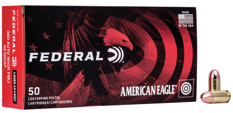 American Eagle, .380 Auto, 95 Grain, FMJ, 50/Box