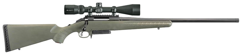American Predator w/Vortex Crossfire II Scope, 6.5 Creedmoor, 22" Threaded Barrel, Black, Moss Green, 3-rd