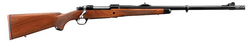 Hawkeye African, .375 Ruger, 23" Blued, Walnut, Muzzle Brake, 3-rd