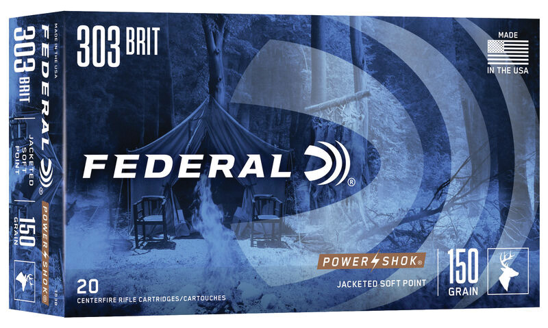 Power-Shok, .303 British, 150 Grain, Jacketed Soft Point, 20/Box