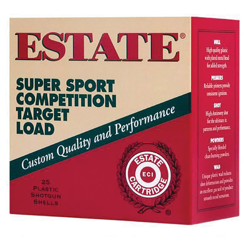 Estate Super Sport Competition Target Load, 20 Gauge, 2 3/4" 7/8 oz, #8 Shot, 25/Box