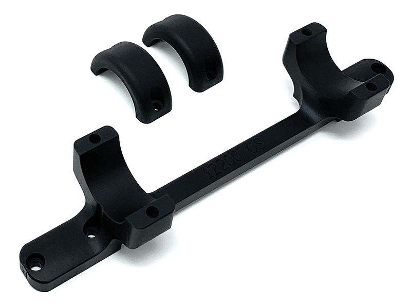 Game Reaper 1-Piece Scope Mount, Savage Round Receiver LA-Offset Rings, 1" High, Black