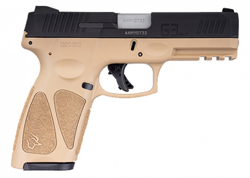 G3, 9mm, 4" Barrel, Black/Tan, (1) 15-rd & (1) 17-rd