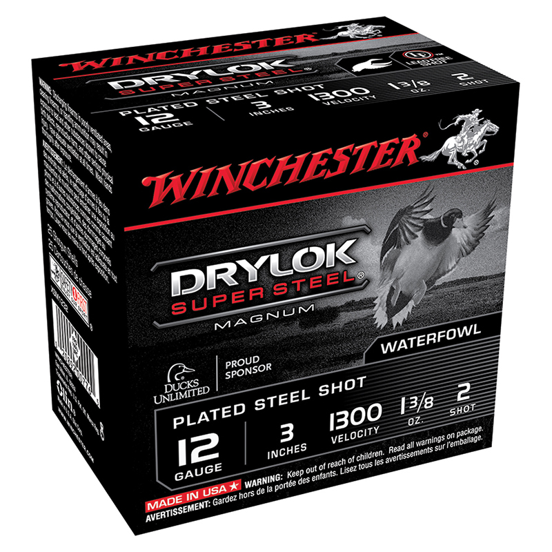 Drylok Super Steel Magnum, 12 Gauge, 3" 1 3/8 oz, #2 Shot, 25/Box