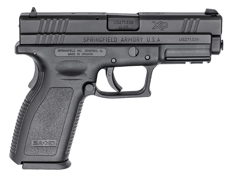 XD Full Size, .40 S&W, 4" Barrel, Fixed Sights, Black, (2) 10-rd, CA Compliant