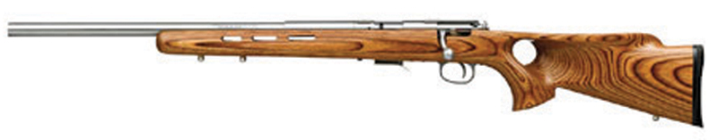 93R17 BTVLSS, .17HMR, 21" Heavy Barrel, Stainless, Wood Laminate, Thumbhole, AccuTrigger, 5-rd, Left Hand