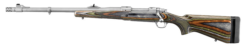 Guide Gun, .375 Ruger, 20" Stainless, Green Mountain Laminate, Muzzle Brake, Left Hand, 3-rd