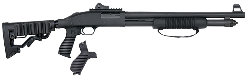 590 SPX, 12 Gauge, 18.5" Fiber Optic Front Sight, 3" FLEX Stock, Pistol Grip, Blued, Black Synthetic, 6-rd