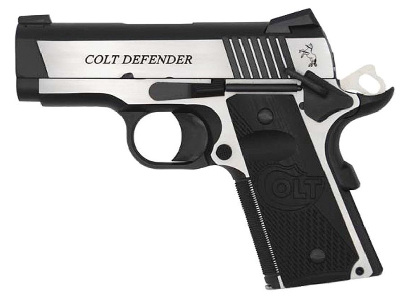 Combat Elite Defender, .45 ACP, 3", Novak Sights, Stainless, Black, G10 Grips, 7-rd