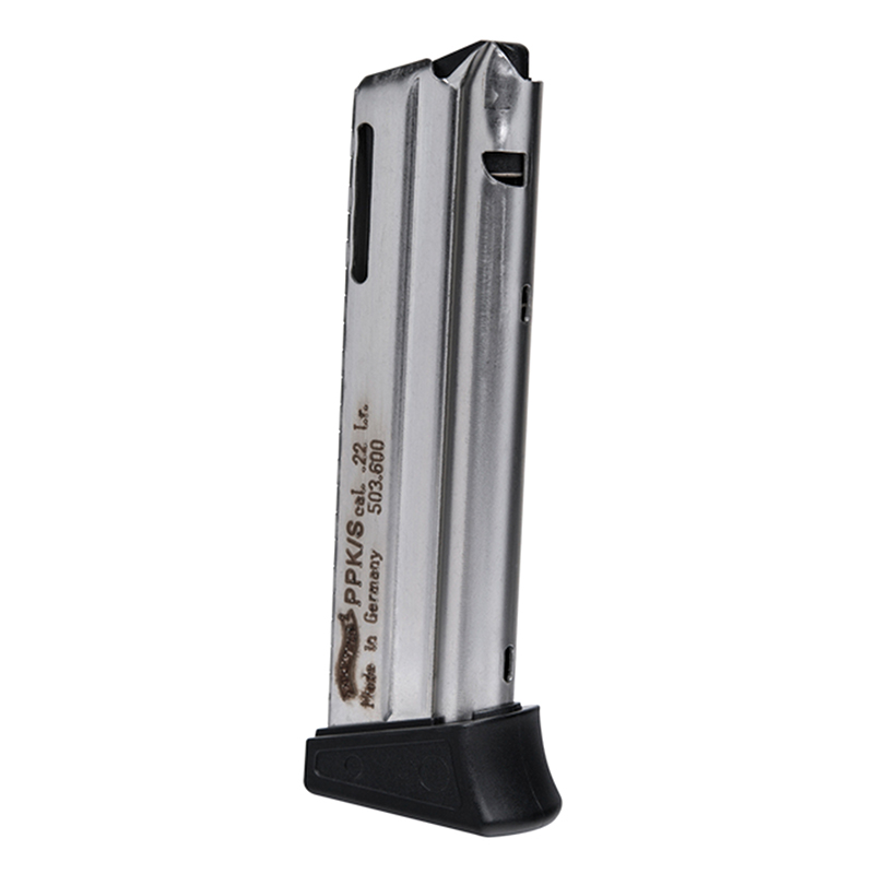 Magazine, .22 LR, PPK/S, Nickel, 10-rd