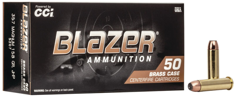 Blazer Brass, .357 Magnum, 158 Grain, JHP, 50/Box
