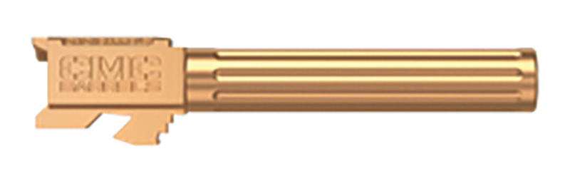Glock 17 Fluted Barrel, Bronze TiCN with hBN Bore & Chamber