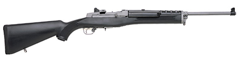 Mini-14 Ranch, .223 Rem, 18.5" Barrel, Stainless, Black Synthetic, (2) 5-rd