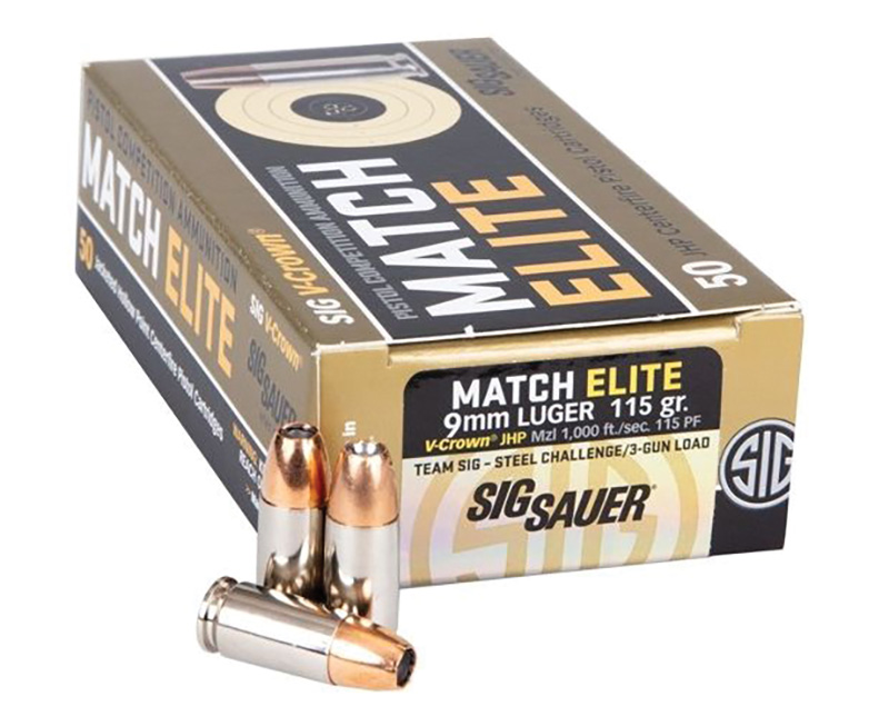 Elite V-Crown Competition, 9mm, 115 Grain, JHP, 50/Box