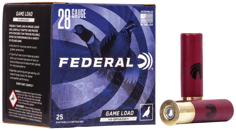 Game Load Upland Hi-Brass, 28 Gauge, 2 3/4" 1 oz, #5 Shot, 25/Box